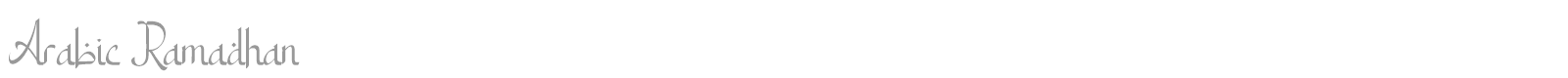Arabic Ramadhan font preview